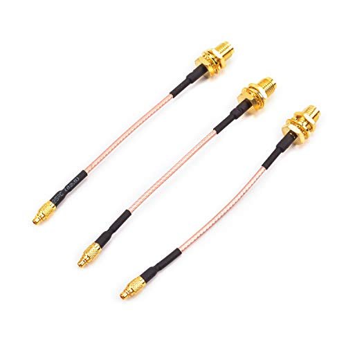 FPVKing MMCX to SMA Female Antenna Extension Cable 95mm for Drone vs RC Quadcopter FPV Racing
