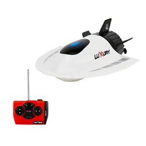 GoolRC Mini Toy RC Submarine Remote Control Waterproof Diving Boat for Kids White