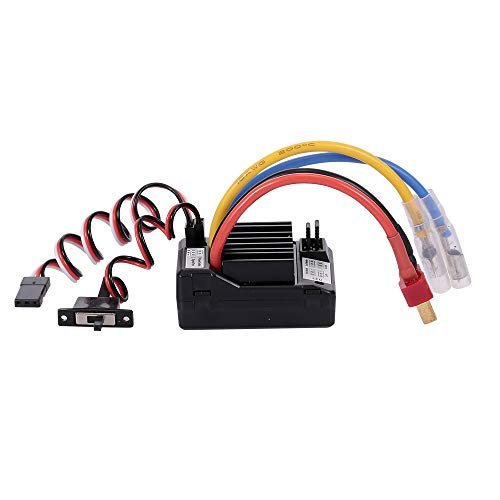 GoolRC AX D60A 60A Waterproof Brushed ESC Electronic Speed Controller Boost Your RC Truck Top Speed for 1/10 Scale Off Road Trucks and Boats 2S LiPo 6 8S NiMh Battery