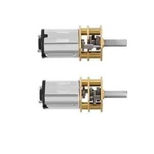 QMseller 2Pcs Micro Speed Reduction Motor DC 3V 50RPM Full Metal Gearbox for Xray NT18T Micro Nitro RC Truck DIY Projects