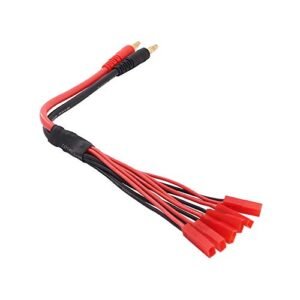 OliYin 1pc 6X JST Parallel Charger Cable to 4mm Banana Plug Compatible with Hyperion RC Airplanes iCharger SR 120SR CX2 CX3