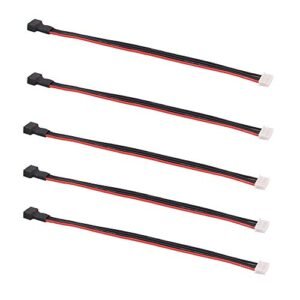 OliRC 5pcs JST XH 3S 8 Inch 200mm 22awg Lipo Balance Wire Extension Silicone Cable for RC Planes Dallas Battery Charger