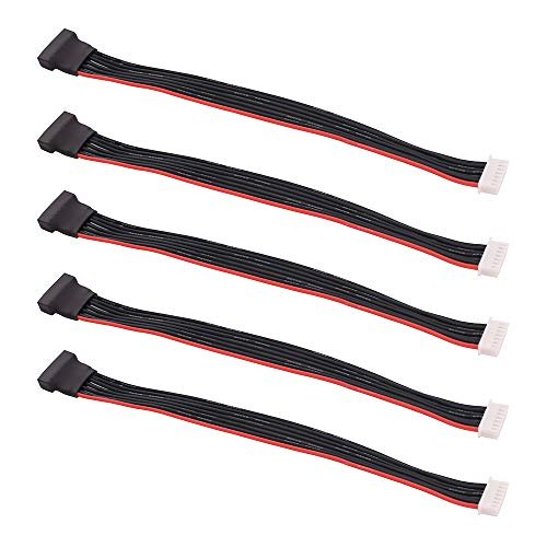 OliRC 5pcs JST XH 6S 8 Inch 200mm 22awg Lipo Balance Wire Extension Silicone Cable Lead Cord for RC 8S Lipo Battery Charger C136 5