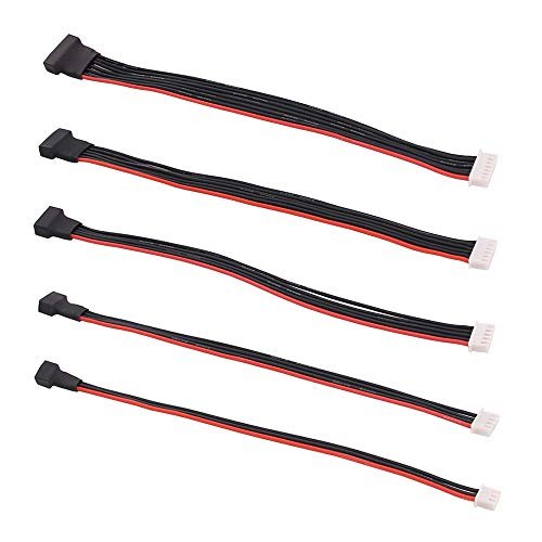 Pitdawg Hydro RC Bodies Compatible OliRC JST XH 2S 3S 4S 5S 6S 8 Inch 200mm 22awg Silicone Lipo Balance Wire Extension Cable 5 Pack