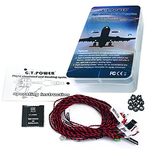 GoGoRc GT Power Flight Simulated and Flashing Light System GT028 with Premium RC Plane Paint