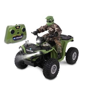 NKOK Realtree 1/8 Rc Polaris Sportsman XP 1000 with Turbo Boost and Rider for Kids Ages 6 and Up