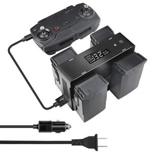 Hanatora RC Car Battery Pack and Charger 9.6 V Multifunctional Rapid Charging Hub for DJI Mavic Air and Remote Controller