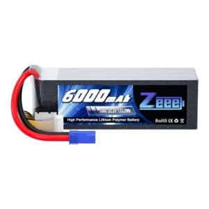 Zeee 22.2V 100C 6000mAh 6S Lipo Battery with EC5 Connector for Mad Truck RC Car and More