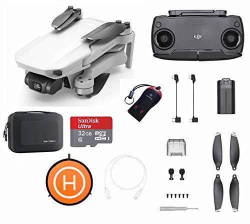 DJI Mavic Mini Portable Drone Quadcopter Starters Bundle with Remote Controller