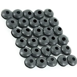 Thunder Tiger Raptor 90 SE Nitro RC Helicopter Replacement Canopy Grommet Nuts 30Pcs Black JHS1279B30