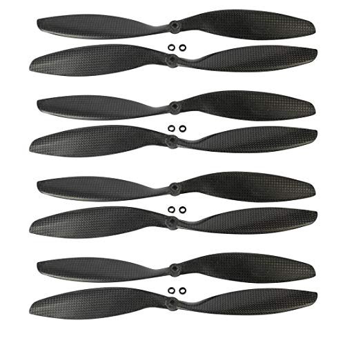 QWinOut 3K Carbon Fiber Propeller Set Propel RC UFO with 1045 CW CCW Blades for Quadcopter Hexacopter Multi Rotor