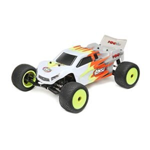 Losi 1/18 Mini T 2.0 8 Wheel Drive RC Truck Brushed Ready to Run with Battery Receiver Charger and Transmitter Gray White LOS01015T3