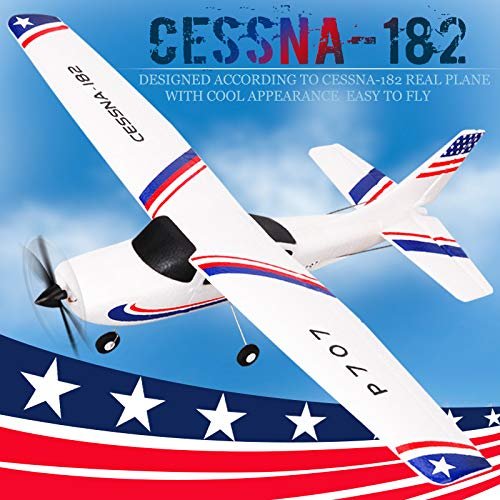 P707 3Ch RC Airplane with RC Plane Wing Calculator Upgraded F949 Fixed Wing Plane Outdoor Toy 2.4G Transmitter Extra Battery and Propeller