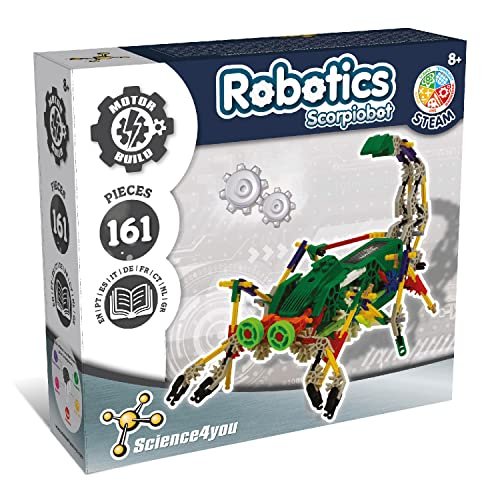 Science4you Scorpiobot Robotics Kit for Kids 8 12 Year Olds 161 Pieces STEM Building Toy Educational Robot Kit