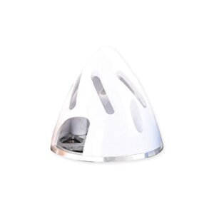GEMFAN Aluminum Backplate Base Plastic Propeller Hold Hollow Spinner Oblique Bottom Version for Fixed Wing RC Plane Fairing (75mm,White)