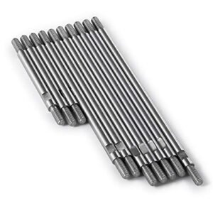 QUE T 10pcs Stainless Steel Pull Rod Link Linkage Set for 1 10 FWD RC Car TRX 4 Crawler 313mm Wheelbase