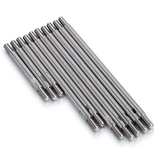QUE T 10pcs Stainless Steel Pull Rod Link Linkage for 1 10 Dryfter RC Car TRX 4 Crawler 324mm Wheelbase