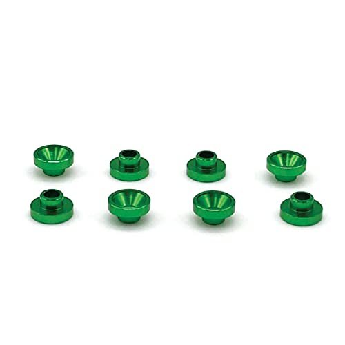 Tetsujin RC Wheels Compatible REEFS RC Servo Washers 8PK GRN SEHREEFS49 Machined Aluminum Servo Accessories