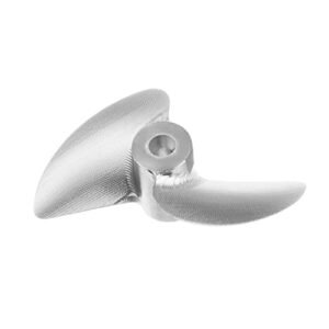 Fielect 2 Blades CCW Propeller Silver Aluminium Alloy Paddle 32mm Diameter 1.4 Pitch 3mm Hole Dia for RC Paddle Wheel Boat