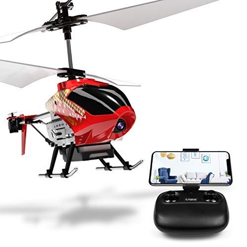 Cheerwing U12S Mini RC Chinook Helicopter with Camera WiFi FPV Remote Control Toy for Kids and Adults Red
