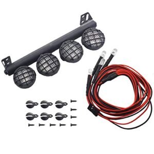 ShareGoo RC Willey Kitchen Bar Stools 4Led Light Bar Headlight for Traxxas TRX4 Axial SCX10 90046 D90 RC4WD 1/10 RC Crawler Car 100mm