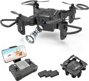 4DV2 Mini Drone with Camera for Kids Odd RC Planes Nano Portable Pocket Foldable RC Quadcopter Toys Beginners Gifts for Boys Girls 3D Flip Altitude Hold Headless Mode Trajectory Flight