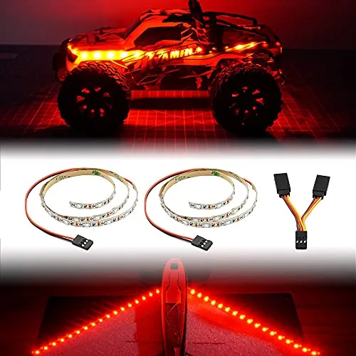Elechawk Red LED Light Strip for RC Airplane Fixed Wing Drone Model Car Truck