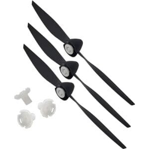Top Race TR C285G TR C385 4 Channel RC Airplane Spare Propellers with Savers and Adapters Pack of 3