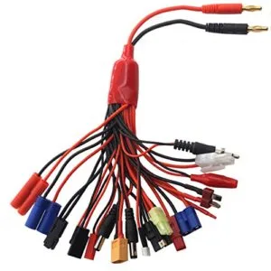 Vgoohobby 19 in 1 RC Car Multi Battery Charger Adapter Lead Cable Converter Compatible with Traxxas Tamiya RC Car Truck Boat Lipo Battery Charger