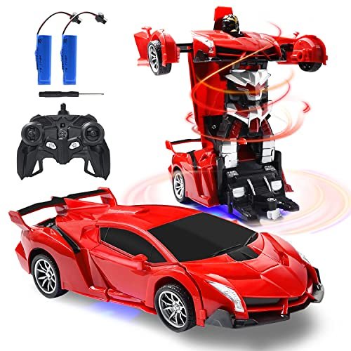 Zahooy Transform ESP8266 RC Car Robot Remote Control Toy with One Key Deformation and 360 Rotate Speed Drifting for Kids