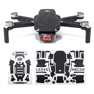 Wrapgrade DJI Mavic Mini Vinyl Skin BLACK BUMPY CAMO