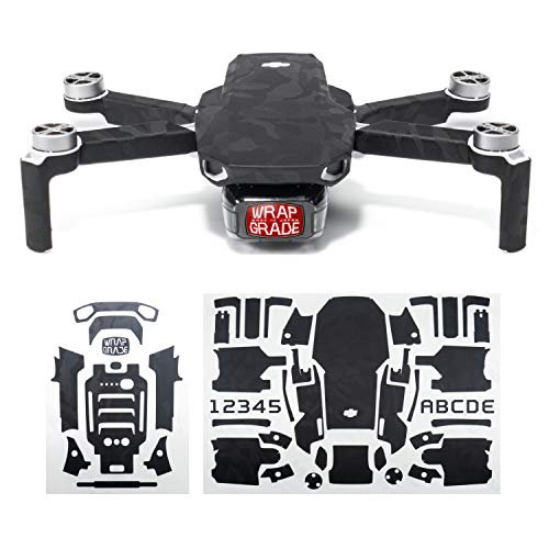 Wrapgrade DJI Mavic Mini Vinyl Skin BLACK BUMPY CAMO
