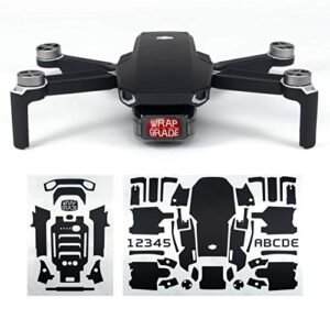 Wrapgrade Stealth Black Vinyl Skin Compatible with DJI Mavic Mini