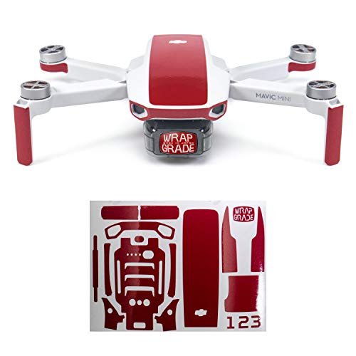 Wrapgrade DJI Mavic Mini Compatible Skin Japan RED Accent Color Vinyl Wrap