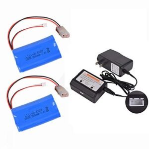 Heng Long 7.4V 2800mAh Li ion Battery Pack with Balance Charger for RC Submarine Ballast Tank and MJX RC Aircraft