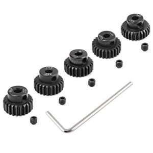 HobbyPark Metal Steel 48P Pinion Gear Set for BO6 Most Wanted RC Car 3.175mm Shaft Hole 22T 23T 24T 25T 26T 5 Pack