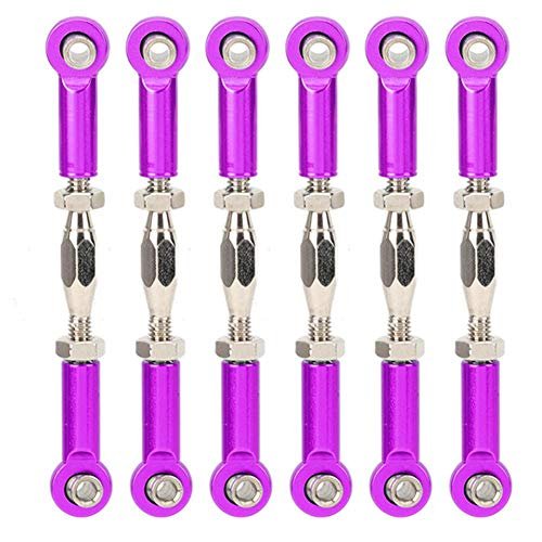 6Pcs Adjustable Servo Links Tie Rod Set Solve RC Car Servo Problems Aluminum Alloy Turnbuckle Rod Linkage for Hobby Models