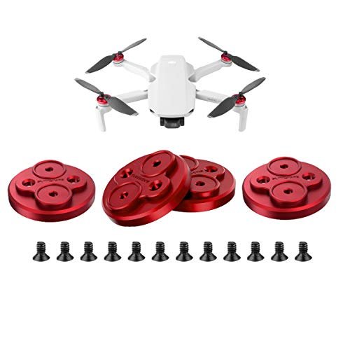 Darkhorse Upgraded Aluminum Motor Cover Cap 4 Pieces for DJI Mavic Mini Drone Accessory Dustproof Waterproof Scratchproof Protection Mounts Red