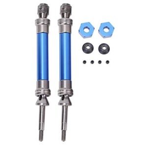 Tbest RC Drag Car Tire Warmers 1/10 Metal CVD Shaft Set for Slash NSV775 Dark Blue Axles 2Wd 67 C10 Upgrade