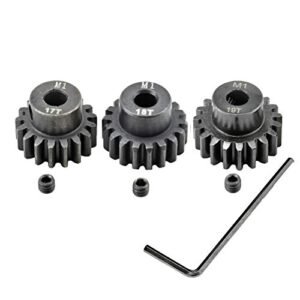 URCMax 3Pcs Mod 1 17T 18T 19T Pinion Gear Set for RC Plane Trainer Simulator and 5mm Shaft Motors