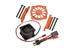 GPM Aluminum Motor Heatsink With Cooling Fan Upgrade Parts for Traxxas 1 10 Maxx 4WD Monster Truck RC Truck 1 14 Parts