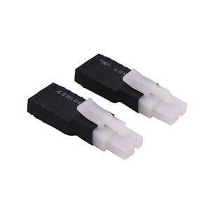 OliYin 2pcs Big Tamiya Male Connector Adapter for Lipo Battery Pack of 2