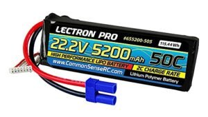 Common Sense RC Lectron Pro 22.2V 5200mAh 50C Lipo Battery w/ EC5 Plug: Lg Planes / Helis /Quads