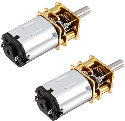 Hxchen 2Pcs Mini DC 3V 1000RPM Speed Reduction Motor with Metal Gearbox Ideal for Chainsaw Engine RC Car and DIY Projects