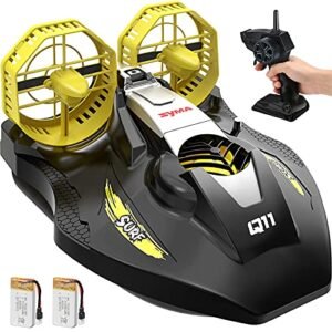 SYMA Q11 Hovercraft RC Boat 2.4GHz Amphibious Remote Control Toy for Kids and Adults with Double Power and Low Battery Reminder
