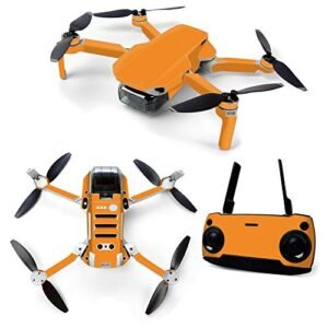 MightySkins Skin for DJI Mavic Mini Portable Drone Quadcopter - Solid Orange | Protective, Durable, and Unique Vinyl Decal wrap cover | Easy To Apply, Remove, and Change Styles | Made in the USA (DJMAVMIN-Solid Orange)