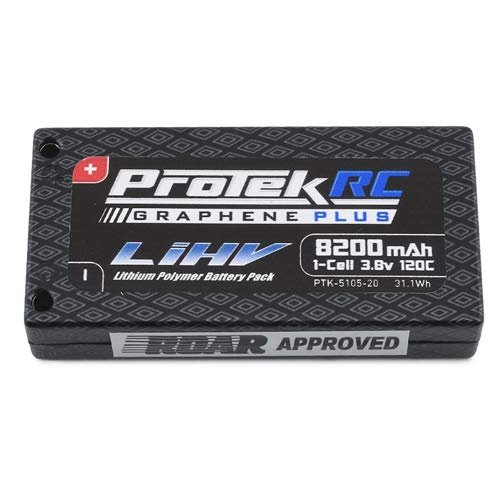 ProTek RC 1S 120C Si Graphene HV LiPo Battery 3.8V 8200mAh with 4mm Connectors PTK 5105 20