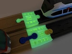 TrainLab Adapter for Intelino J1 Smart Train and Thomas Brio Wooden Railway RC Tracks California 2pcs NiteBrite