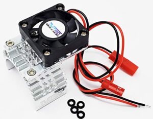 Nitro Hobbies RC Nitro Motor Starter Aluminum 540 550 Motor Heat Sink with Cooling Fan Silver