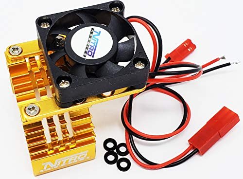 Nitro Hobbies Aluminum 540 550 Motor Heat Sink with Cooling Fan for RC Nitro Outboard Motor